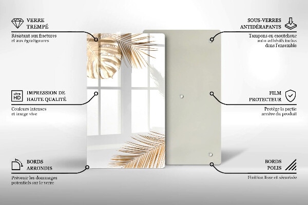 Worktop heat protector Golden leaves