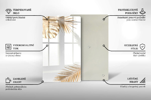 Worktop heat protector Golden leaves