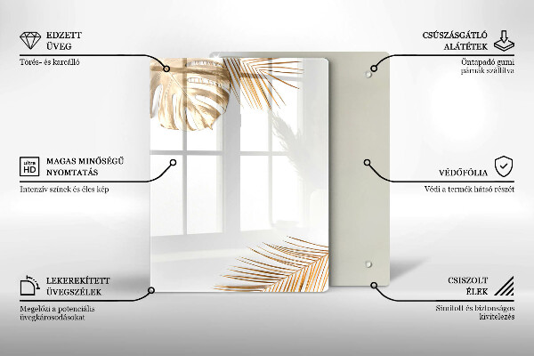 Worktop heat protector Golden leaves