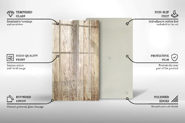 Worktop heat protector Wooden planks