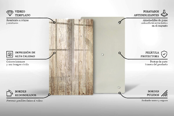 Worktop heat protector Wooden planks