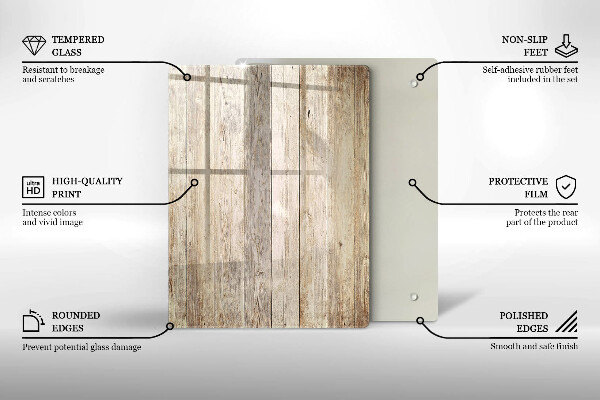 Worktop heat protector Wooden planks