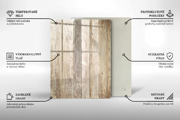 Worktop heat protector Wooden planks
