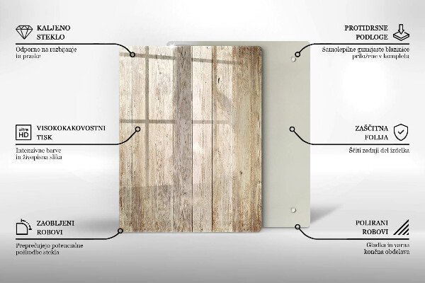Worktop heat protector Wooden planks