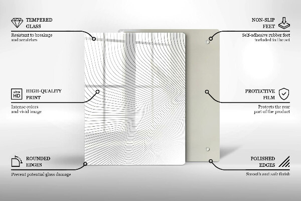 Worktop heat protector Modern Line pattern