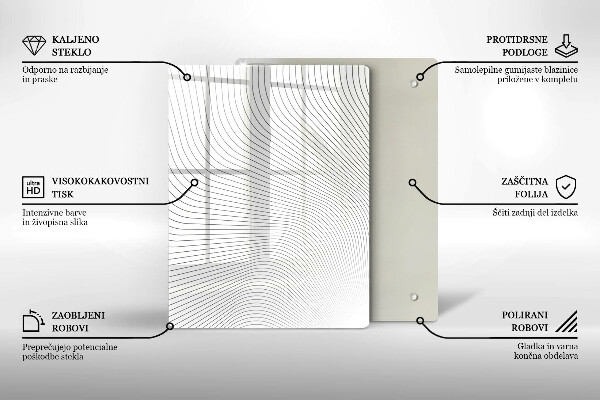 Worktop heat protector Modern Line pattern
