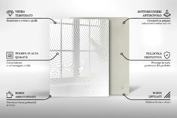 Worktop heat protector Modern Line pattern