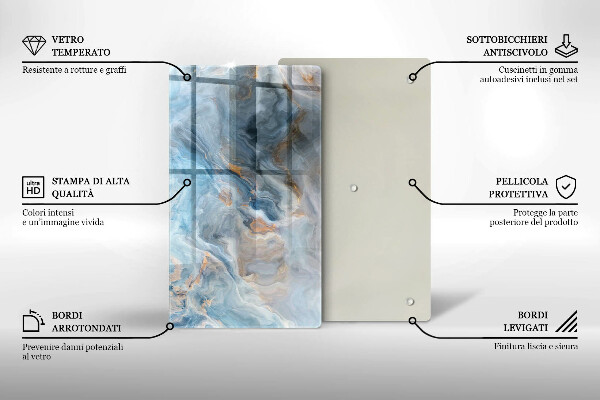 Worktop heat protector Marble texture