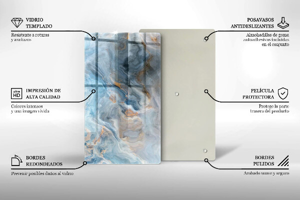 Worktop heat protector Marble texture