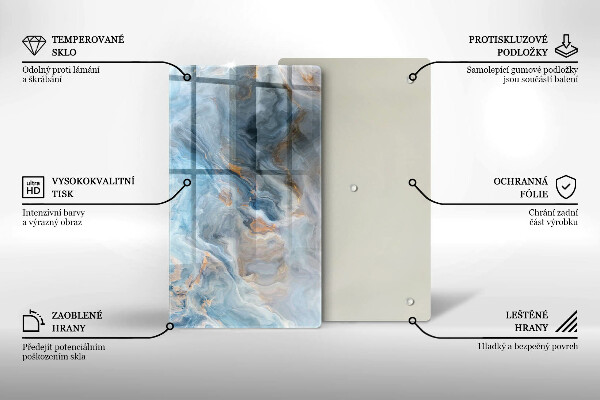 Worktop heat protector Marble texture