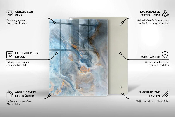 Worktop heat protector Marble texture