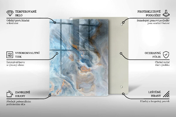 Worktop heat protector Marble texture