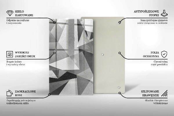 Glass worktop saver Concrete sharp abstraction