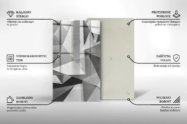 Glass worktop saver Concrete sharp abstraction