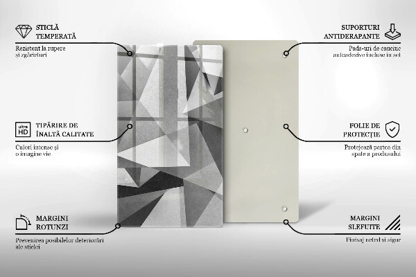 Glass worktop saver Concrete sharp abstraction