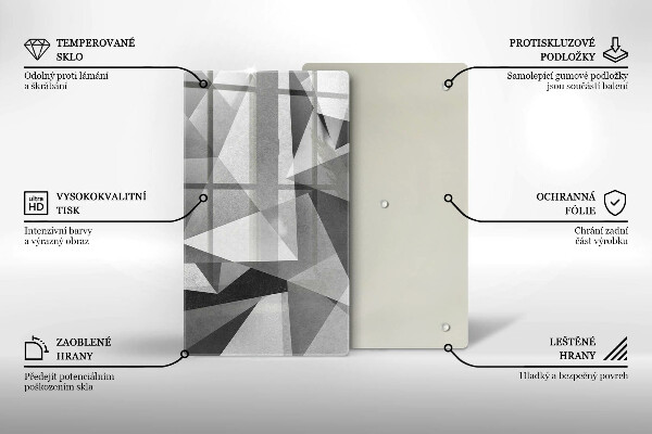 Glass worktop saver Concrete sharp abstraction