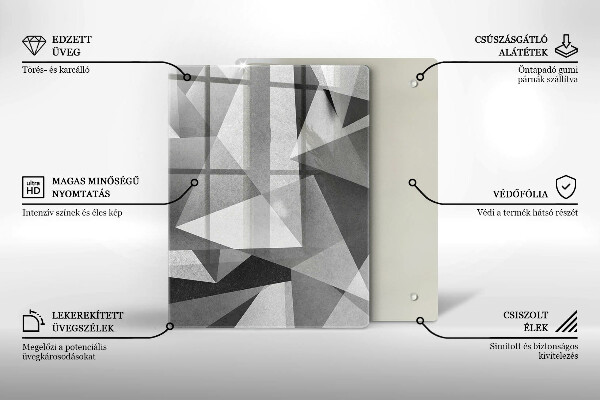 Glass worktop saver Concrete sharp abstraction