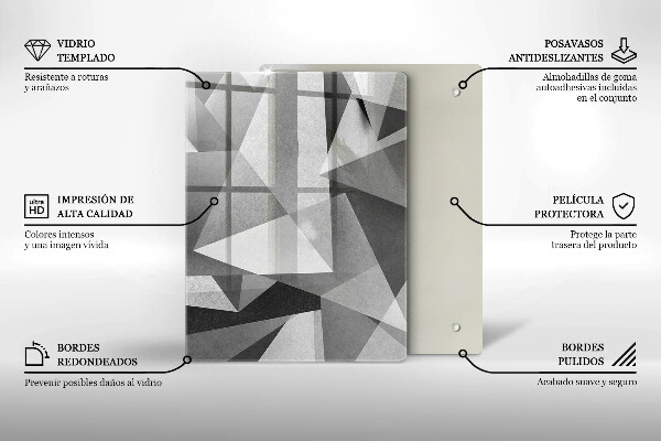 Glass worktop saver Concrete sharp abstraction