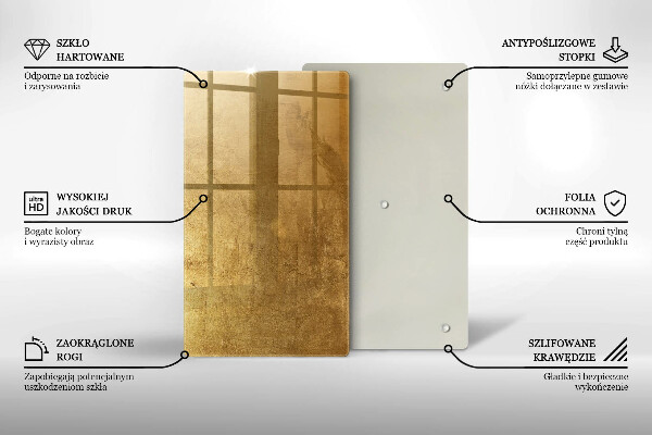 Glass worktop saver Gold texture background