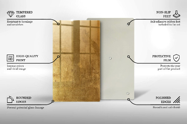 Glass worktop saver Gold texture background