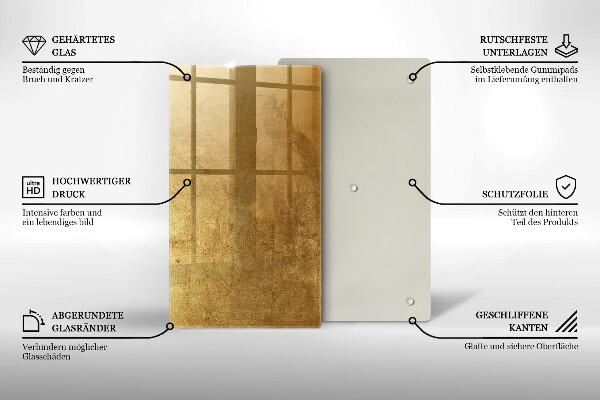 Glass worktop saver Gold texture background