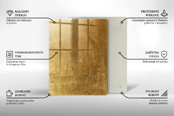 Glass worktop saver Gold texture background