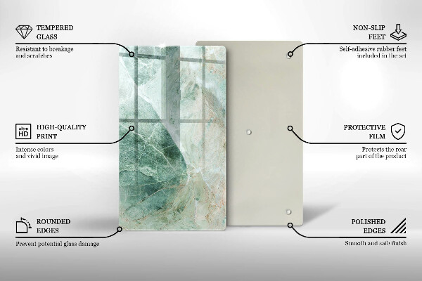 Glass worktop saver Stone structure