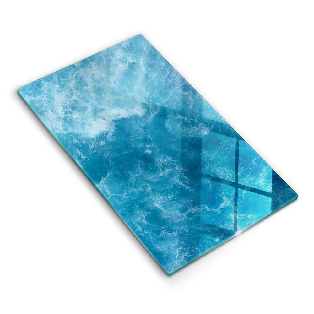 Glass worktop saver Blue water
