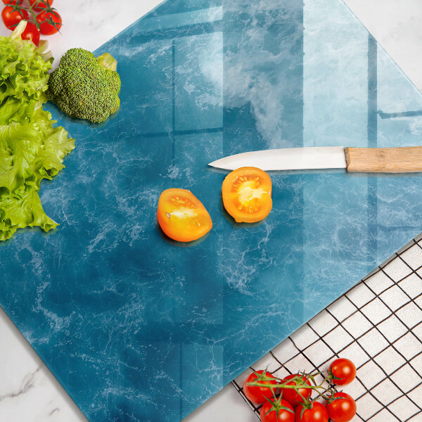 Glass worktop saver Blue water