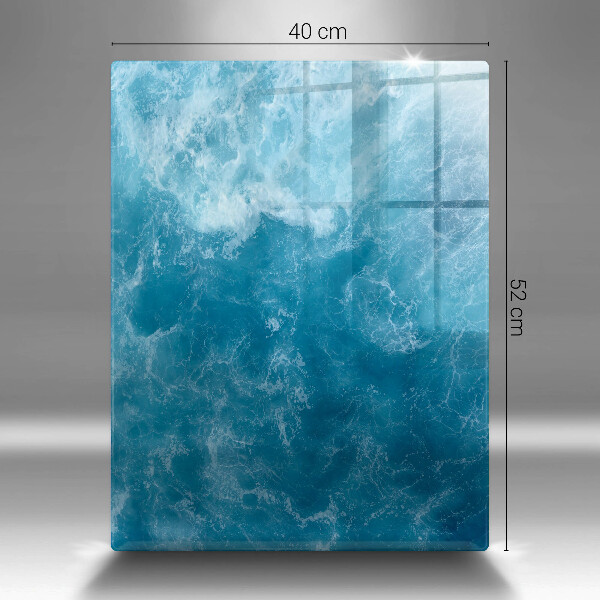 Glass worktop saver Blue water
