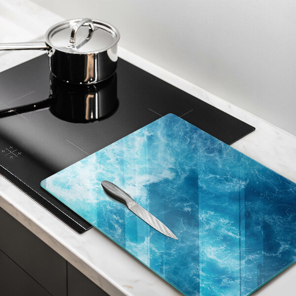 Glass worktop saver Blue water