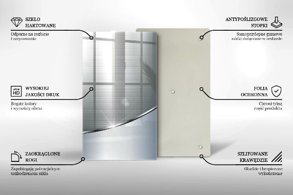 Glass worktop saver Pattern metal abstraction