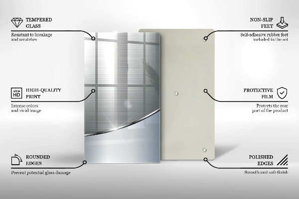 Glass worktop saver Pattern metal abstraction