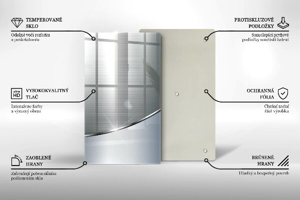 Glass worktop saver Pattern metal abstraction