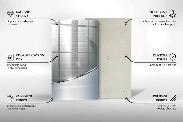 Glass worktop saver Pattern metal abstraction