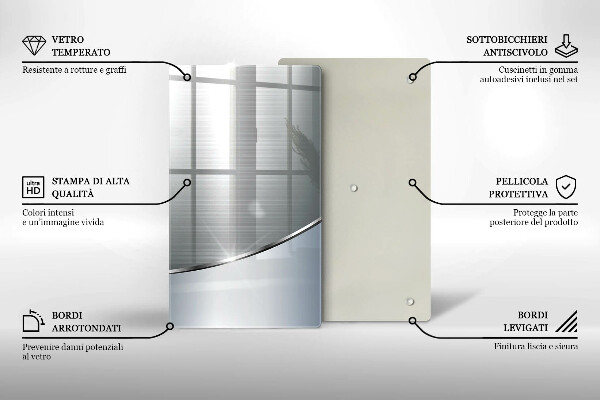 Glass worktop saver Pattern metal abstraction