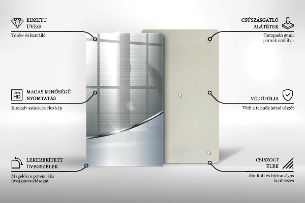 Glass worktop saver Pattern metal abstraction