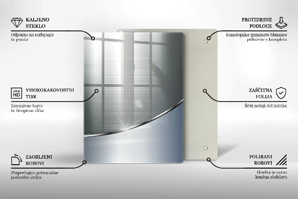 Glass worktop saver Pattern metal abstraction