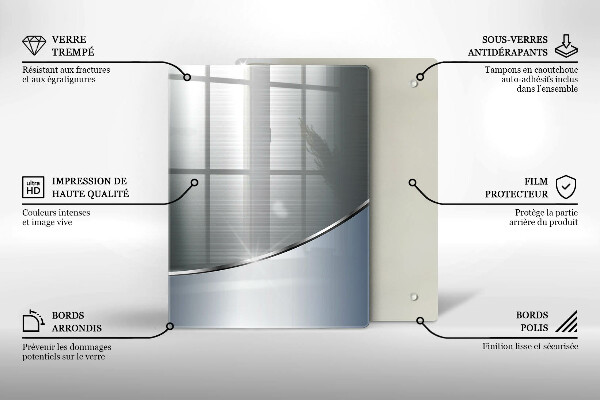 Glass worktop saver Pattern metal abstraction