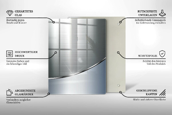 Glass worktop saver Pattern metal abstraction