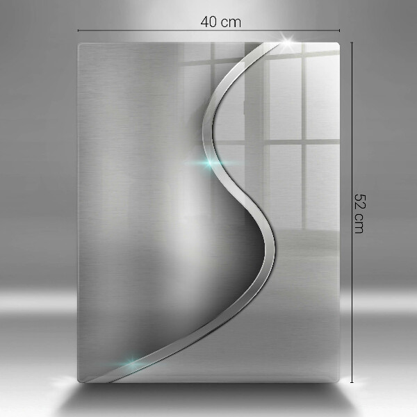 Worktop heat protector Silver metal abstraction