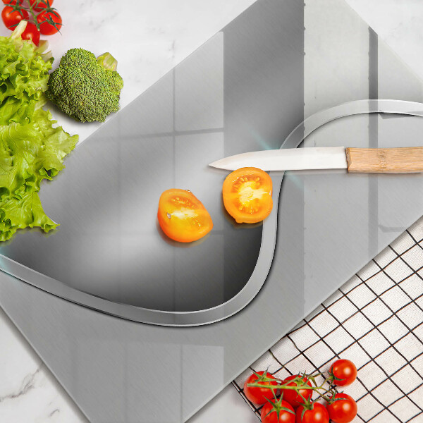 Worktop heat protector Silver metal abstraction