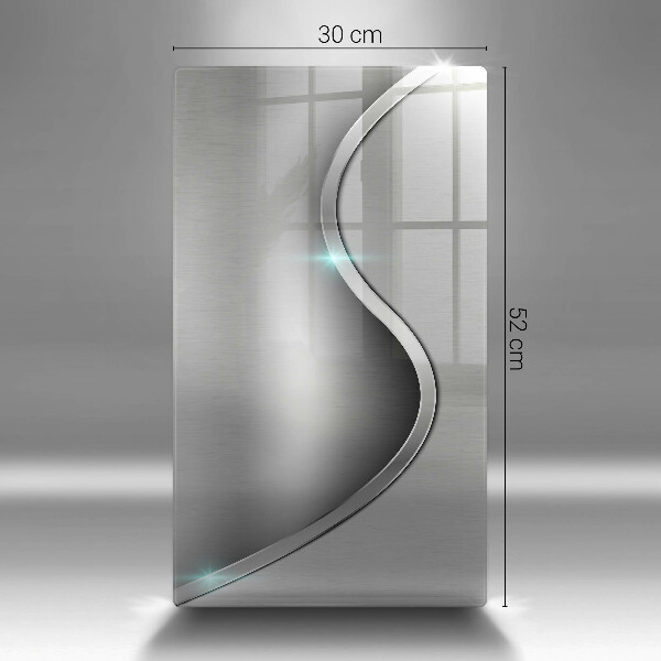 Worktop heat protector Silver metal abstraction