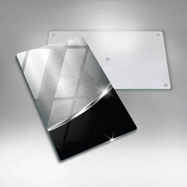 Glass worktop saver Abstraction with metal