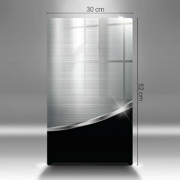 Glass worktop saver Abstraction with metal