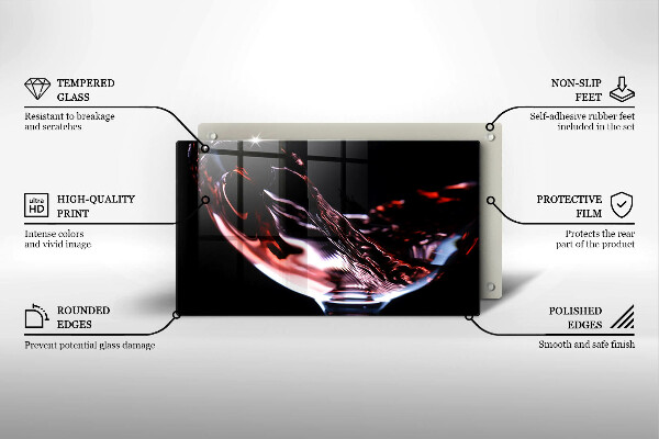 Kitchen worktop saver A glass of red wine