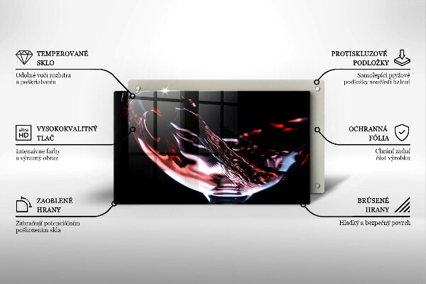 Kitchen worktop saver A glass of red wine