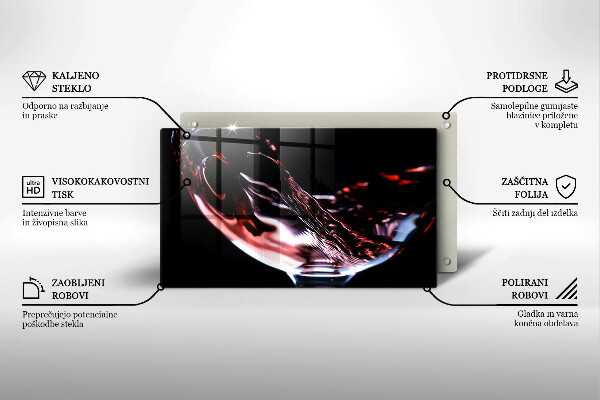 Kitchen worktop saver A glass of red wine