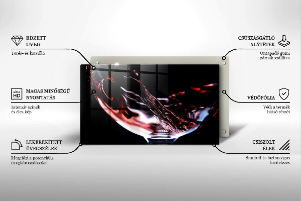 Kitchen worktop saver A glass of red wine