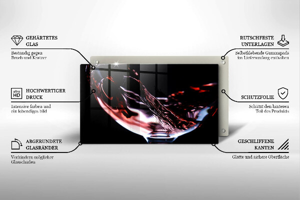 Kitchen worktop saver A glass of red wine